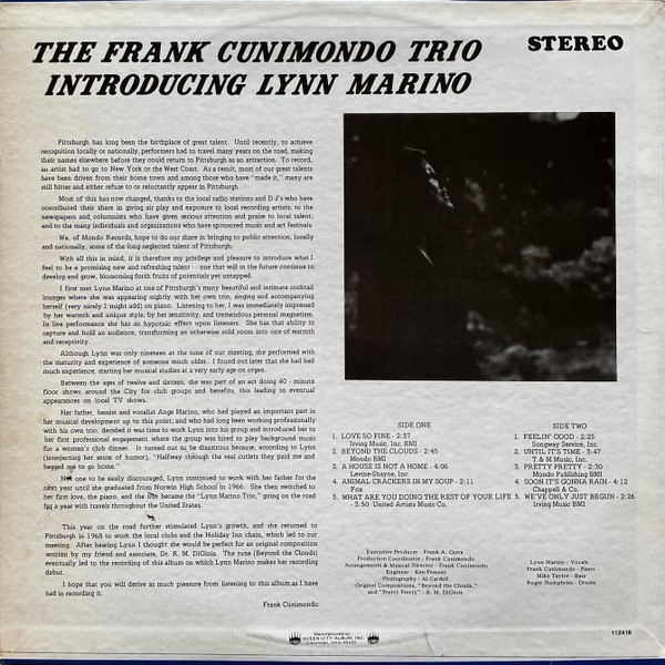 The Frank Cunimondo Trio / The Frank Cunimondo Trio Introducing