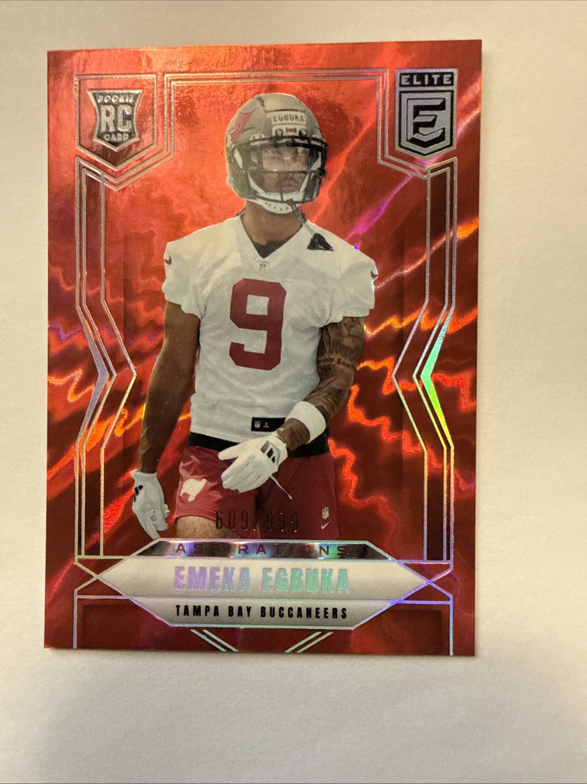2025 Panini Donruss Elite Aspirations Shimmer #102 Emeka Egbuka RC 609/999
