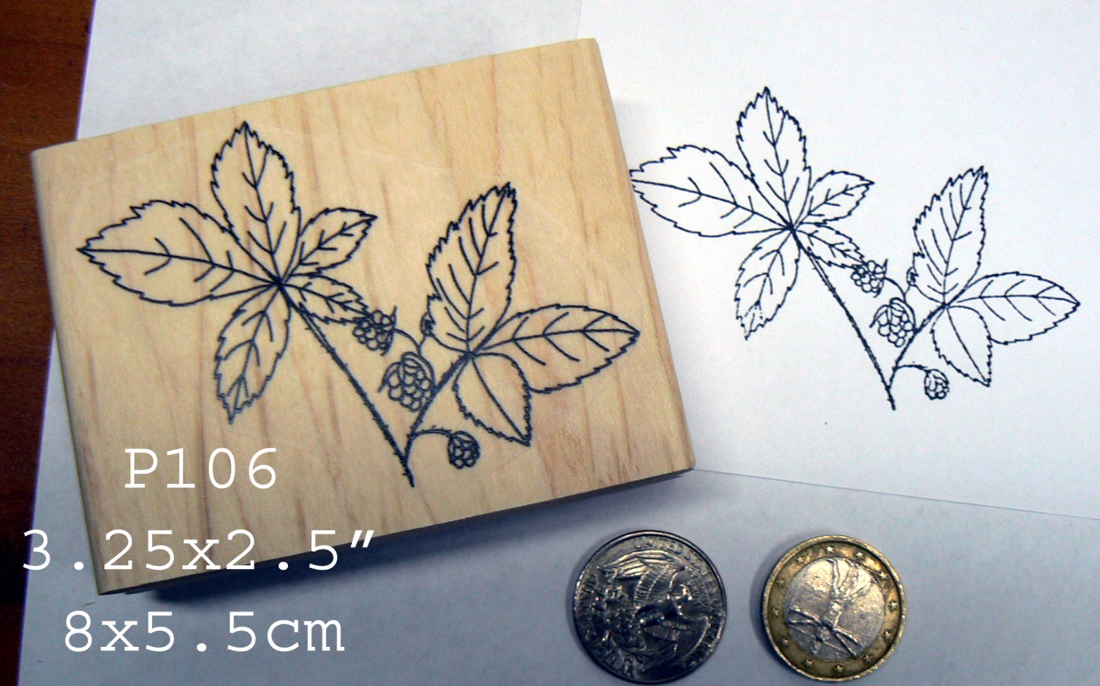 P106 Blackberries  Rubber Stamp