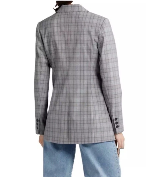 Chaqueta Blazer Nordstrom Británica a Cuadros Gris Forrada Mujer Grande Precio de venta sugerido por el fabricante $179 Foto 3 de 4