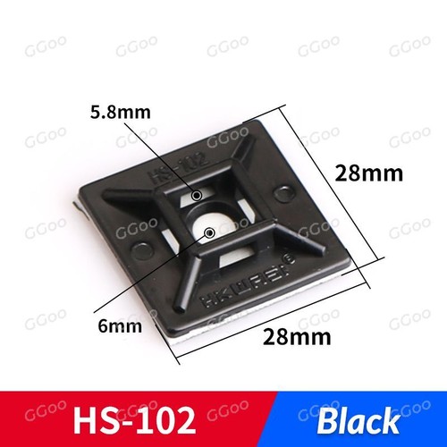 Adhesive Cable Tie Wire Clamp Mount, Wall Holder Base 1/2" 5/8" 3/4" 1" - Picture 11 of 11