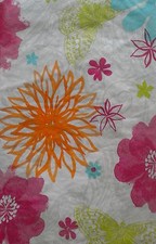 New Summer Fun Vinyl Tablecloth Butterfly Flower Theme 52"x 90" Oblong
