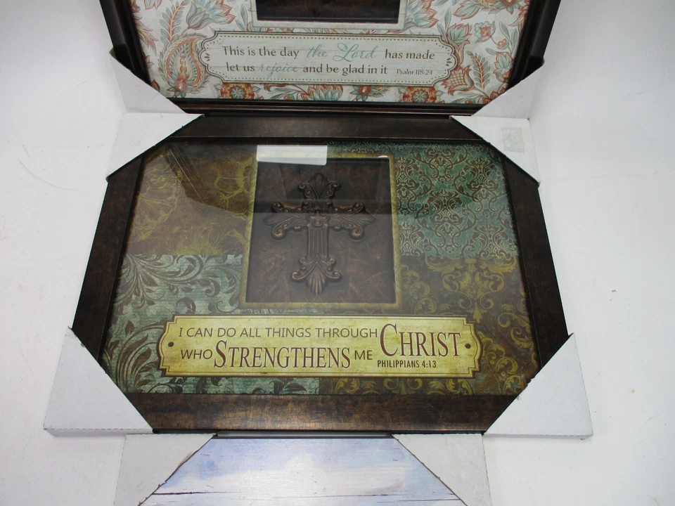 Farmhouse & Praise Decor Wall Picture 14.5x11 x2 & 10.5x10.5 Mixed LOT Of 3 - Image 4 of 4