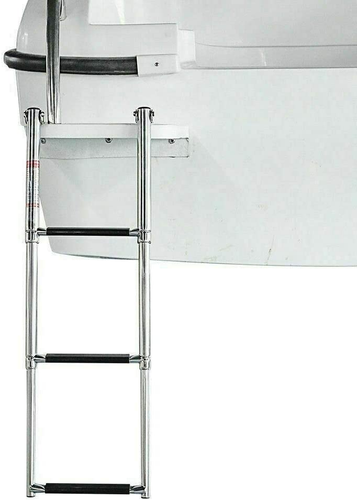 3 Stufen Edelstahl Teleskop Bootsleiter Dockleiter Ponton Bootsleiter S - Bild 9 von 12