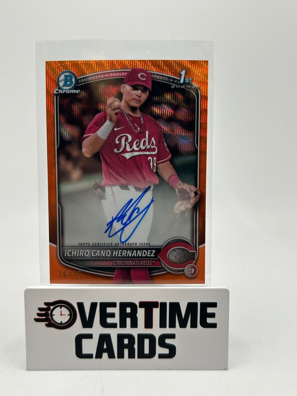 2025 Bowman Chrome Ichiro Cano Hernandez #CPA-IC Orange Auto /25 Reds