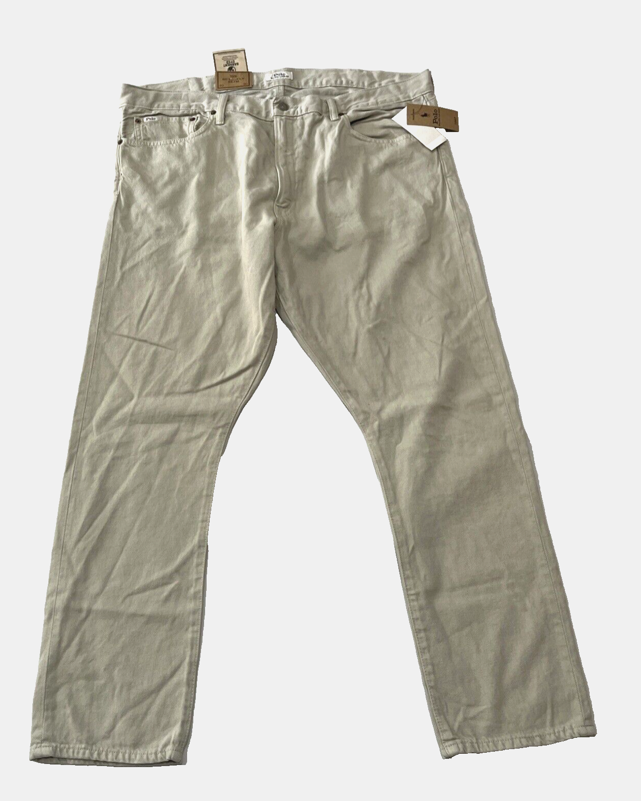 Polo Ralph Lauren men's Sullivan Slim Garment Dyed Gray Jeans - 40 x 30 -rt $125