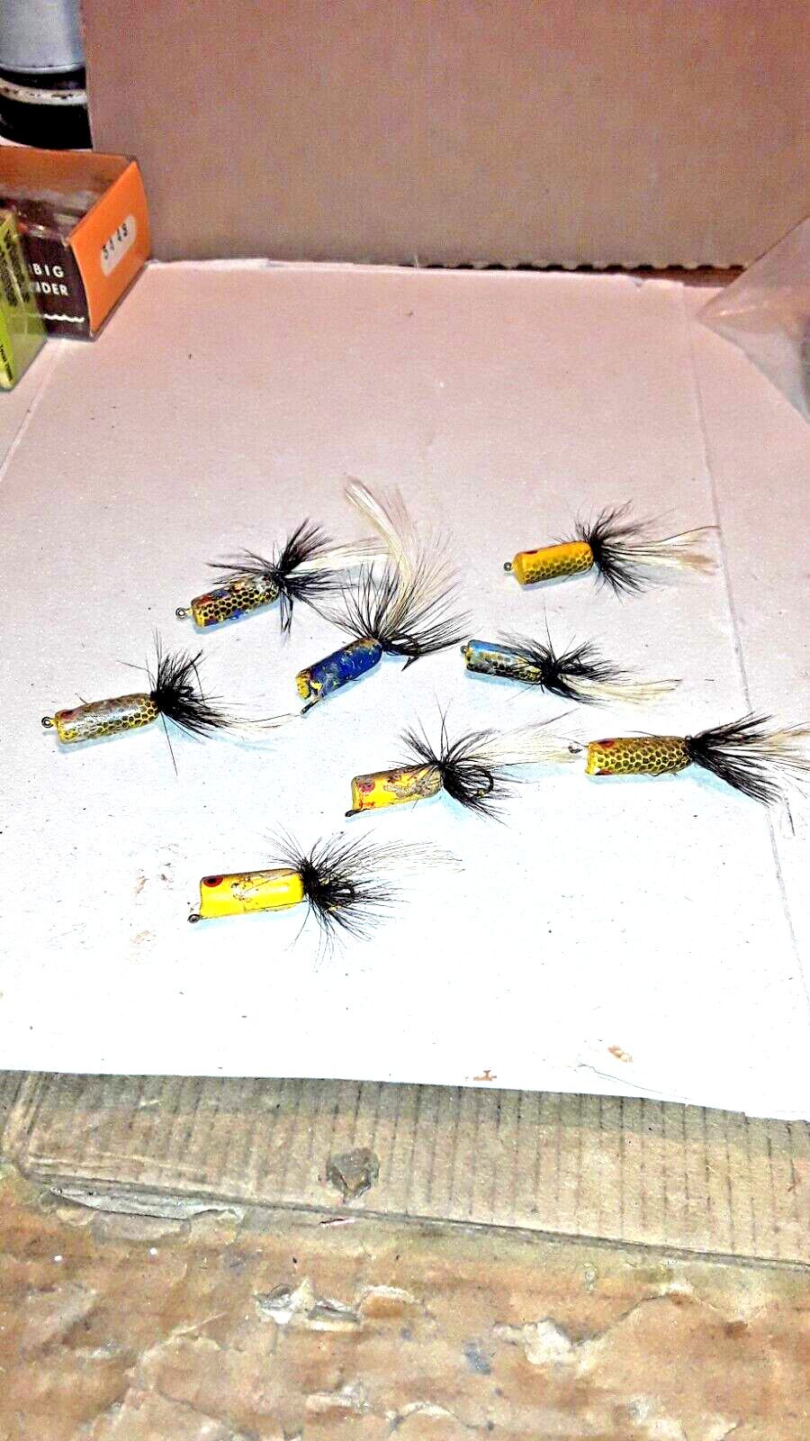 Fly fishing Popper flies. Lot of 8. pre-Owned. - Simpson Advanced