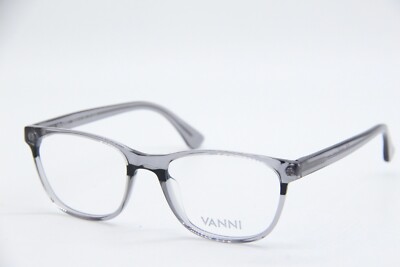 NEW VANNI V5600 A117 TRANSPARENT GRAY AUTHENTIC EYEGLASSES FRAMES 52-18