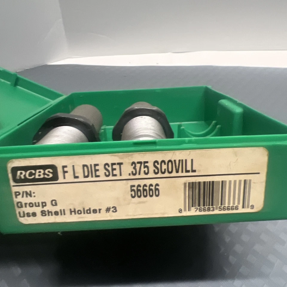 HERRAMIENTAS DE RECARGA * JUEGO DE TROQUELES * RCBS * 375 SCOVILL * # 56666 Foto 4 de 4