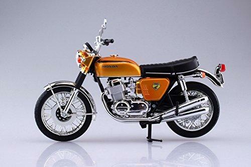 SP sale AOSHIMA 1:12 Motorcycle Diecast Model Honda DREAM CB750 FOUR Gold 1005 - Picture 4 of 5
