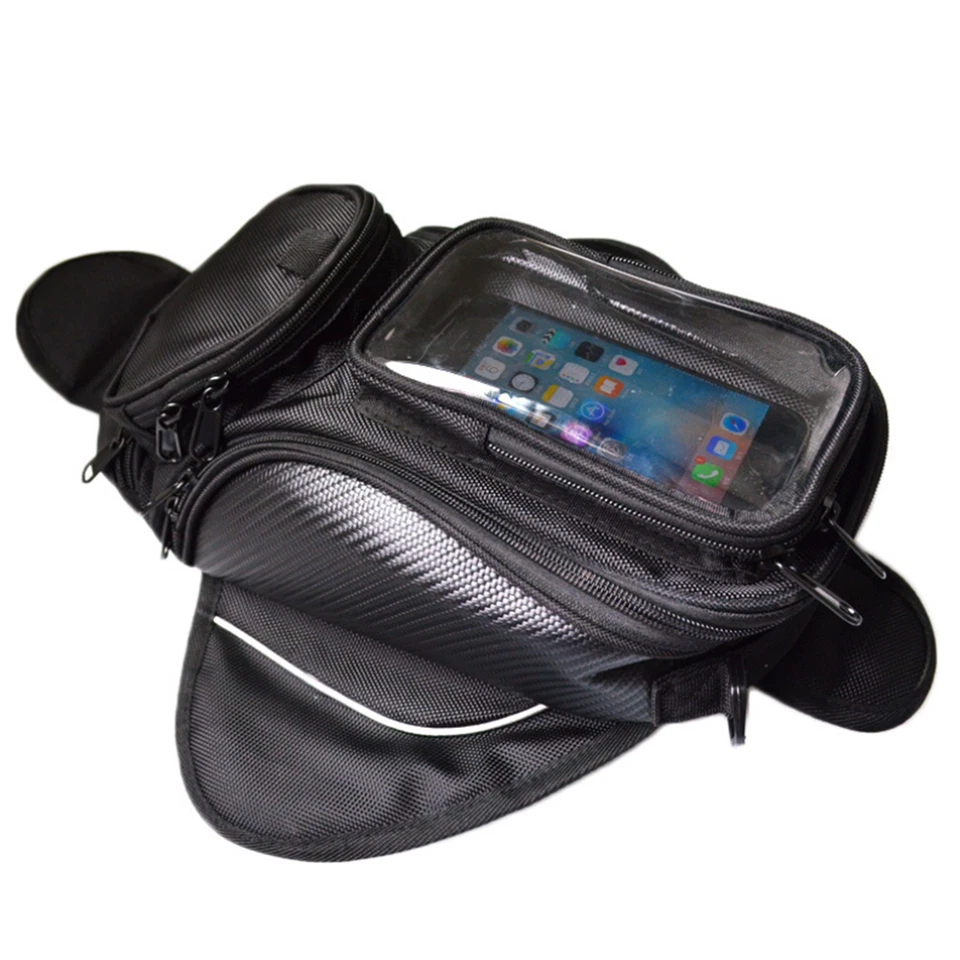 Bolsa magnética para tanque de combustible de aceite para motocicletas GPS/soporte para teléfono bolsa de equipaje Foto 3 de 4
