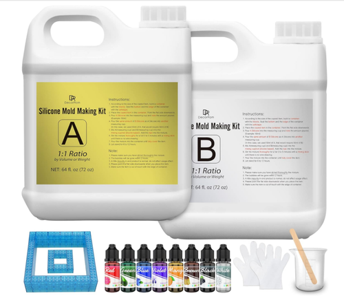Silicone Mold Making Kit - 1 Gallon Kit Translucent Liquid Silicone Rubber 15A - - Picture 2 of 10