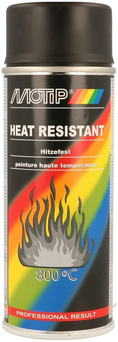 Motip M04031 Heat Resistant Lacquer Black 400 ml, Black, 400 ml