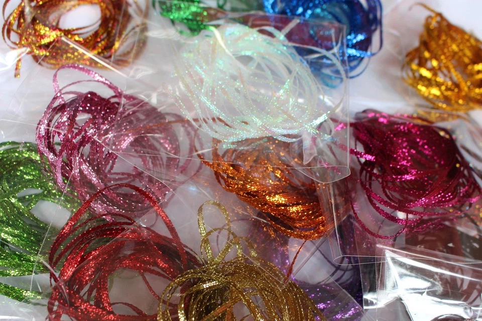 15 colors Flat Braided Lace Line 3mm Pearlescent Tones Rib Fly Tying Materials Foto 4 de 4