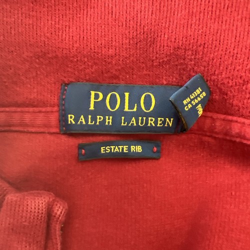 Polo Ralph Lauren Quarter 1/4 Zip Estate Red Pullover Size XXL TTG Flesh Pony - Bild 4 von 10