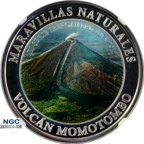 2017 Nicaragua S10C Ibero-American Series Volcan Momotombo NGC PF 69 UC - Picture 5 of 16