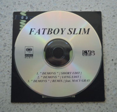 FATBOY SLIM DEMONS RARE AUSTRALIAN 3 TRACK PROMO CD-R!