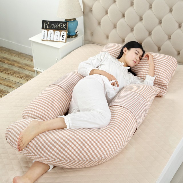 Queen Rose Pregnancy Pillow and Ushape Full Body 55in Blue and Gray