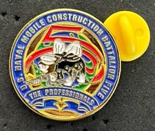 NMCB 5 LAPEL PIN ~ 24 MM - Rubber Clutch