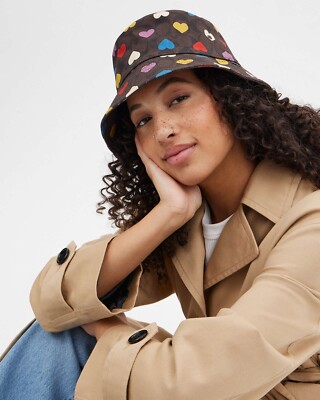 NWT Coach Women's Signature Love Print Bucket Hat CP356 M/L