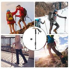 3 Section Walking Poles Retractable 120cm Hiking Stick Aluminum Alloy MU