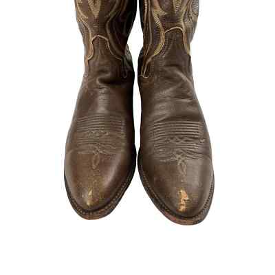 J Chisholm Leather Cowboy Western Boots Size US 9D UK 8 Brown J Chisholm Leather Cowboy Western Boots Size US 9D UK 8  main image 2