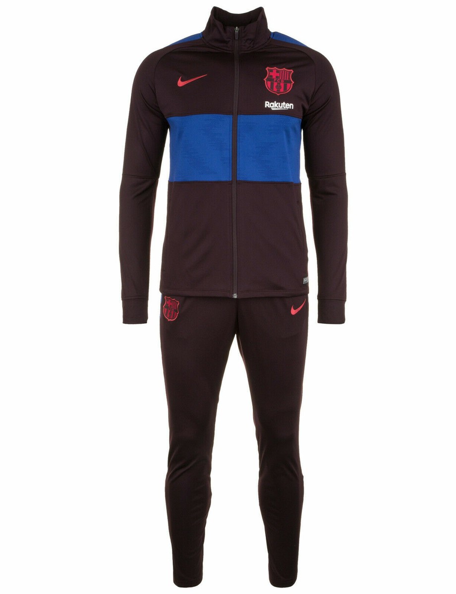 Nike FC Barcelona Strike Zip Pockets Zip Legs TRACKSUIT Mens Size