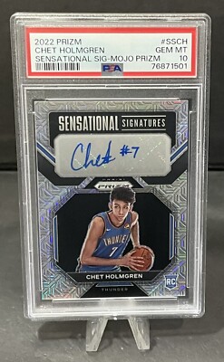 2022 Prizm Chet Holmgren RC Sensational Signatures Mojo /25 Auto 