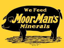 Moor Man's Minerals - Pig/Hog Theme NEW METAL SIGN: 9x12" Free Shipping