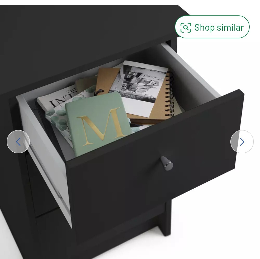 Argos Home Malibu 3 Drawer Office Desk, Black eBay