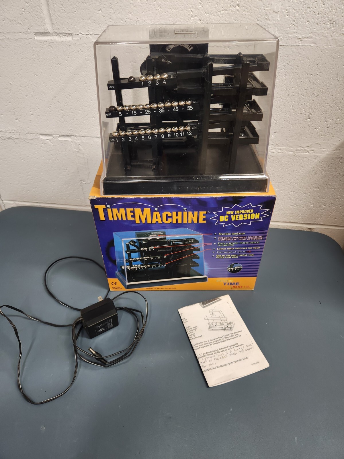 Vintage Time Machine Ball Clock 1997 HPI W/ Instructions and