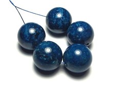5 pcs BLUE CHRYSOCOLLA 16mm Round Beads NATURAL /R1