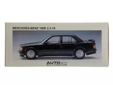 AUTOart Millennium 1/18 Mercedes Benz 190E 2.3-16 Metallic Blue Black Rare NIB