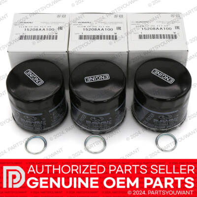 #ad 3 X Genuine Subaru Impreza WRX STi Factory OEM 15208 AA100 Oil Filters Gasket $41.99