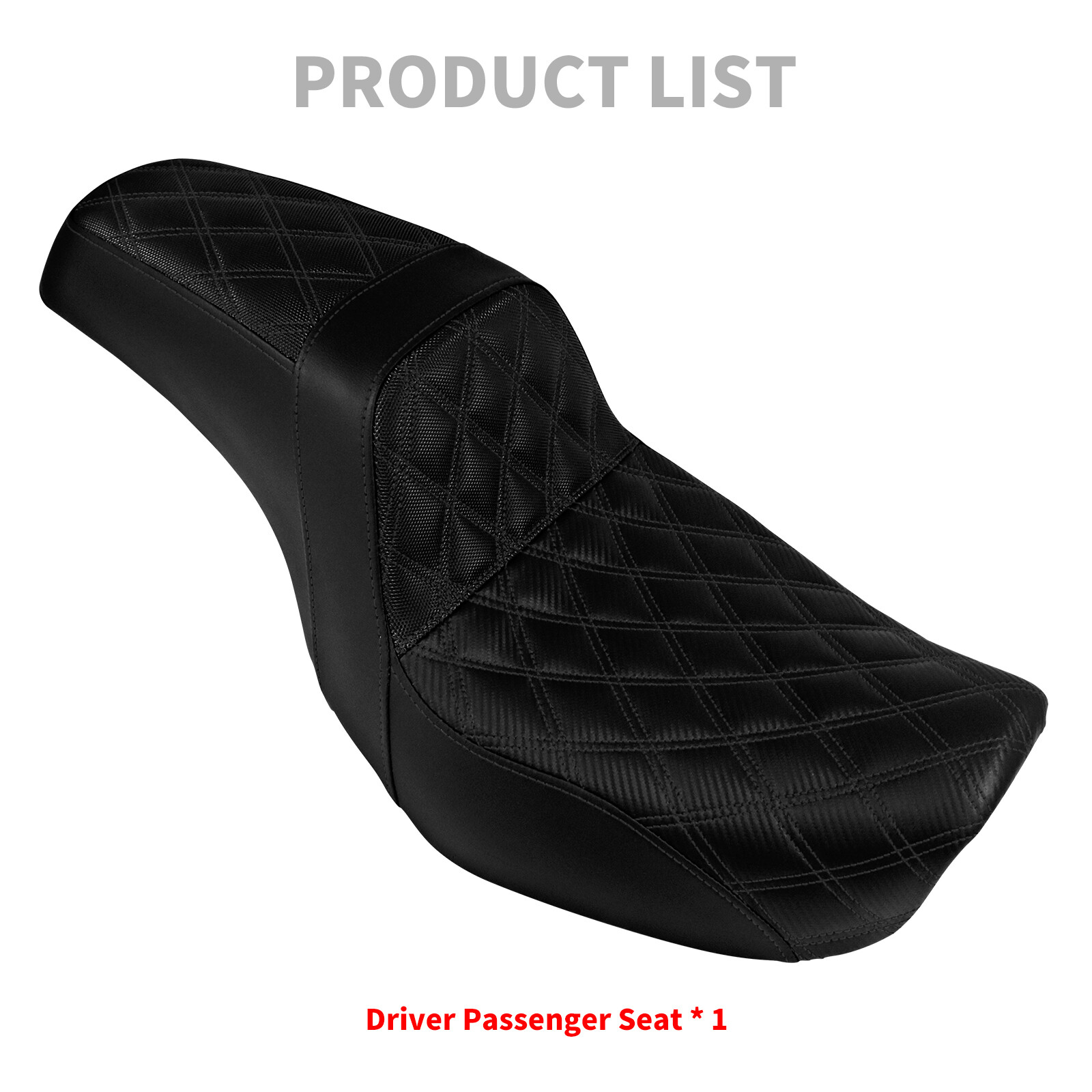 Black Driver Passenger Gel Seat For Harley 06-2017 Dyna Low Rider Street Fat Bob