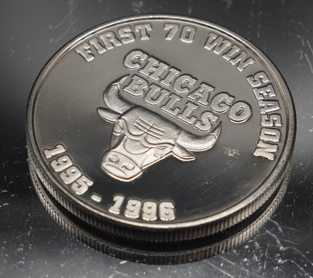 1996 Chicago Bulls Basketball 70 WIN SEASON #1390 999 FINE Silver