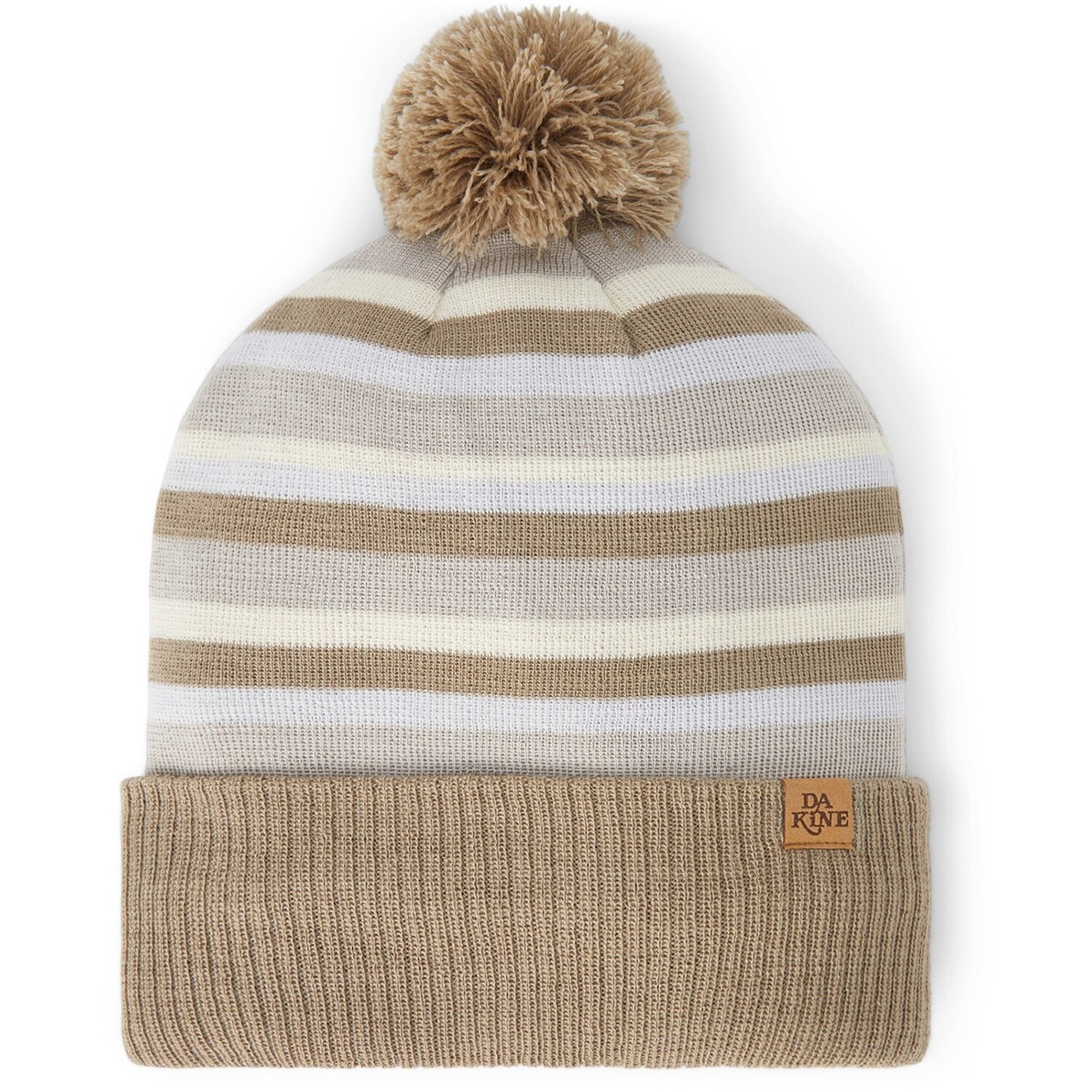 Dakine Lisa Wool Blend Spacedye Knit Fleece Lined Pom Cuffed