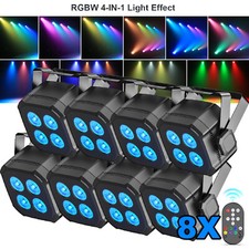 8PCS DJ Disco Party Stage Light LED RGBWYP CYAN DMX Light Halloween PAR Lighting
