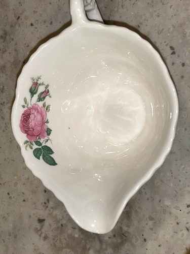 Taza crema marfil vintage Pope Gosser Rose Point EE. UU. para servir floral #41 - Imagen 6 de 7