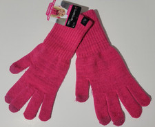 Girls Cuddl Duds Feel the Softness Plushfill Raspberrry Sorbet Gloves Size 7-14