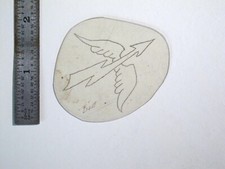 vtg 1960s 1970s Tattoo acetate stencil Arrow Lightning Bolt signed SKY2