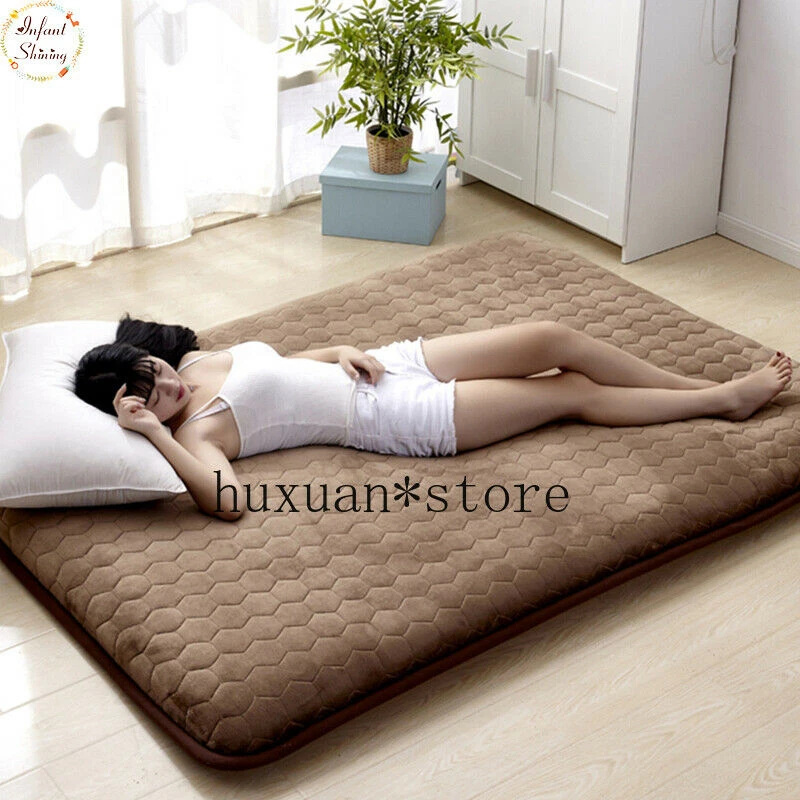 5CM Thickness Mattress Flannel Breathable Bed Mat Single Non-slip Tatami  Bedroom