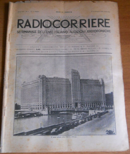 RADIOCORRIERE EIAR 1932 N° 2 - PUBBLICITA' RADIO ATWATER KENT E PHONOLA     6/17 - Imagen 1 de 4