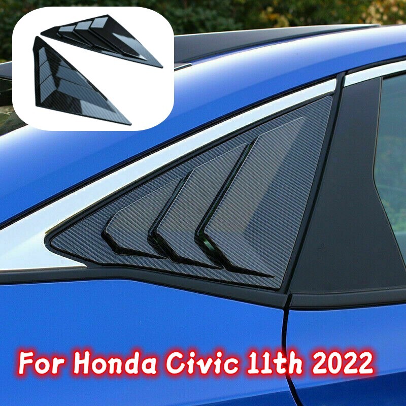 Carbon Fiber Side Vent Window Scoop Louver Cover Trim FOR Honda Civic 11th 2022