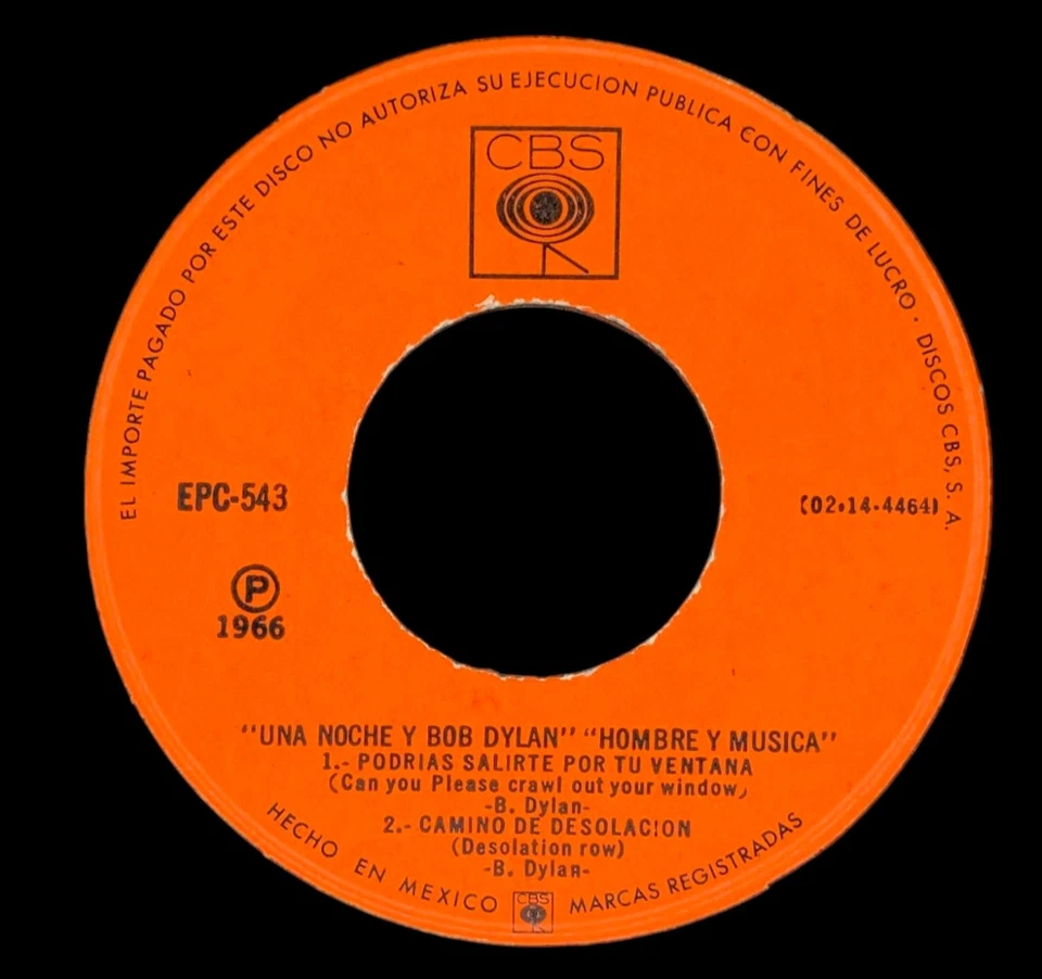 Bob Dylan – A Night And Bob Dylan - Man And Music EPC 543, EP, Mexico, 1966 - Image 4 of 4