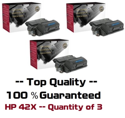 3 New Factory Sealed 42X Toner Cartridges Compatible to HP Q5942X 42X 4250 4350