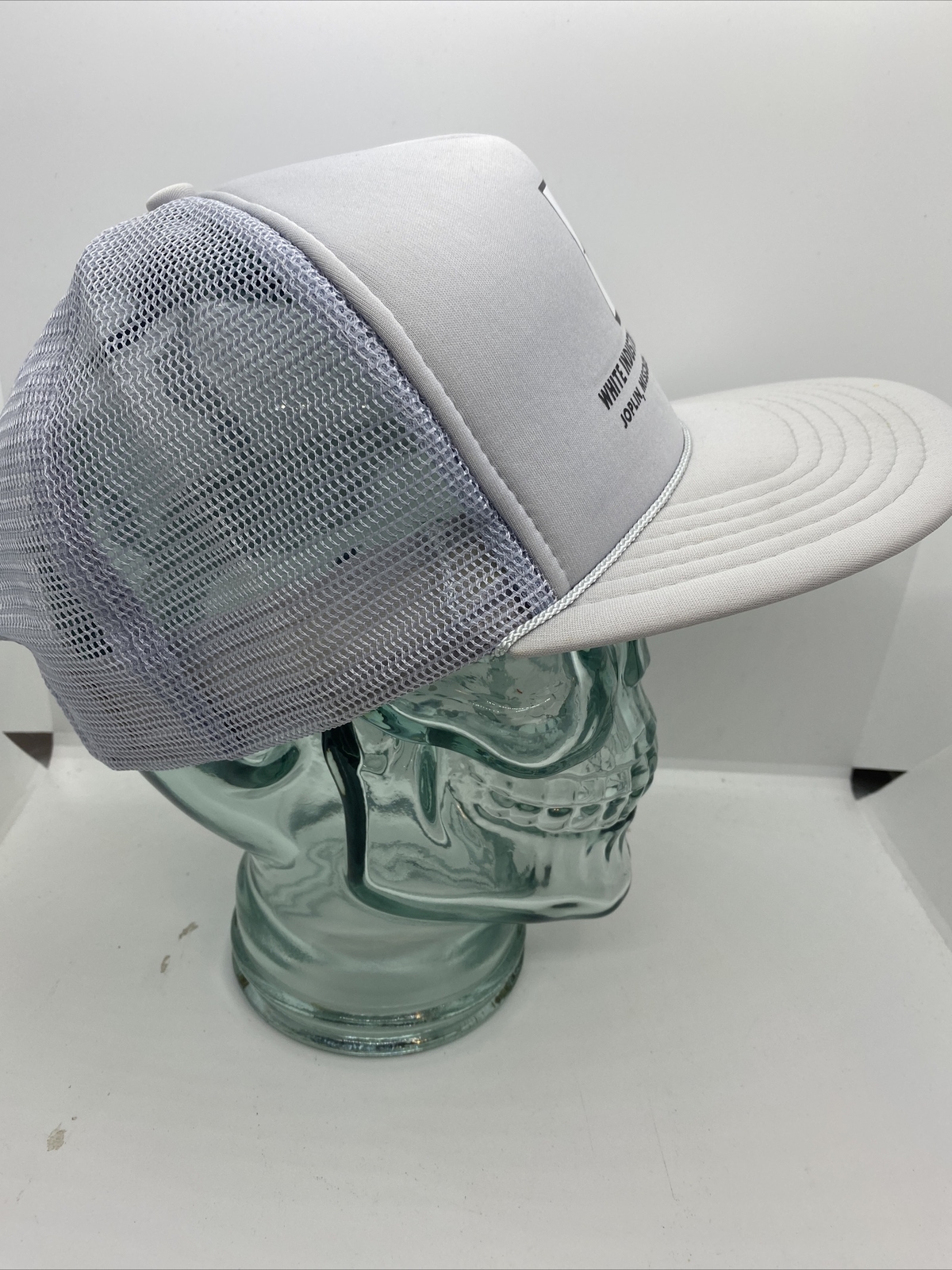 Vintage White Industrial Seismology Inc Joplin, MO Mesh Snapback