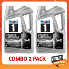 🔥2 PACK🔥 Mobil 1 FS European Car Formula Full Synthetic Motor Oil 0W-40, 5 Qt