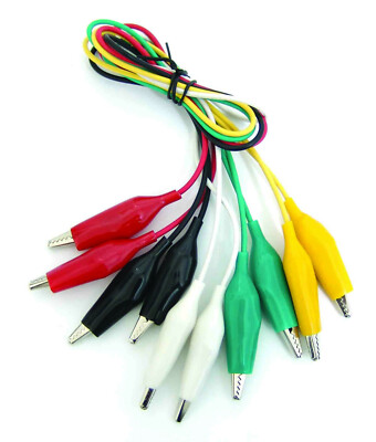 5 Pcs. - 5 Colors Test Lead & Alligator Clip Set AC-5 with 21.5'' Length Wires
