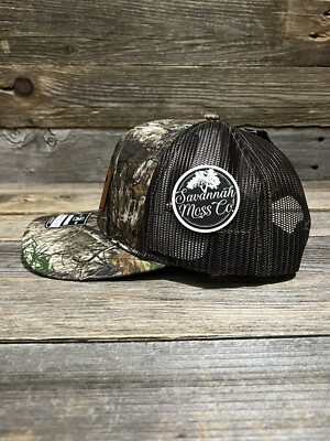 Running Buck Deer Leather Patch Richardson Trucker Hat